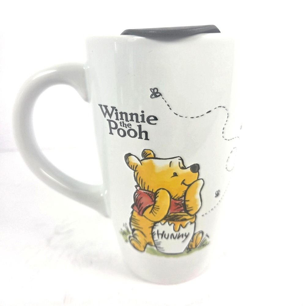 Disney Winnie the Pooh Mug 16 oz Honey Pot Bee White Ceramic Coffee Cup